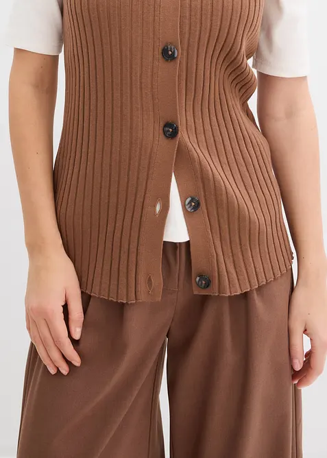 Gilet in maglia a coste, bonprix