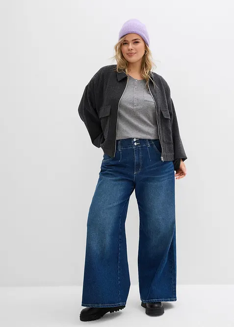 T-shirt con bottoni, bonprix