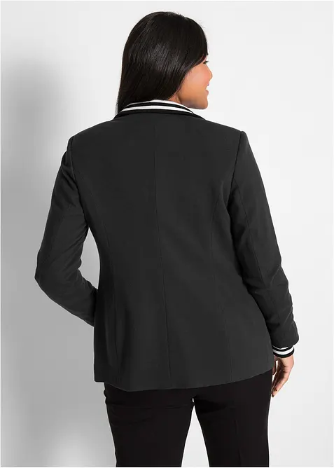 Blazer in cotone con dettagli a righe, bonprix