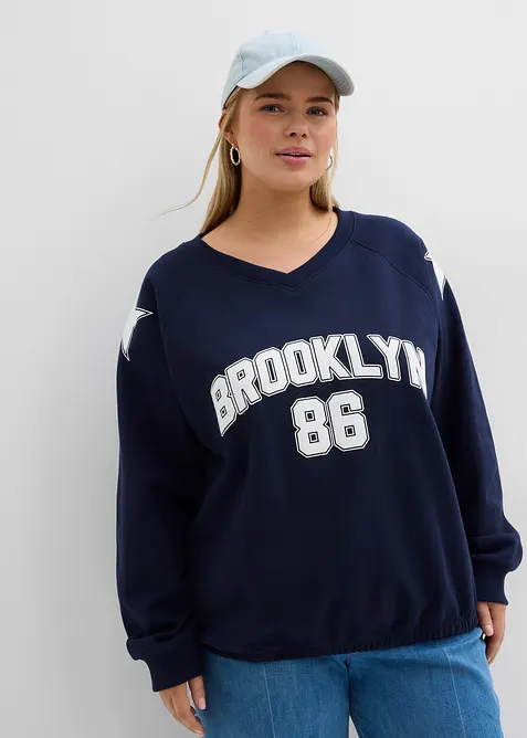 Felpa oversize in misto cotone morbido, bonprix