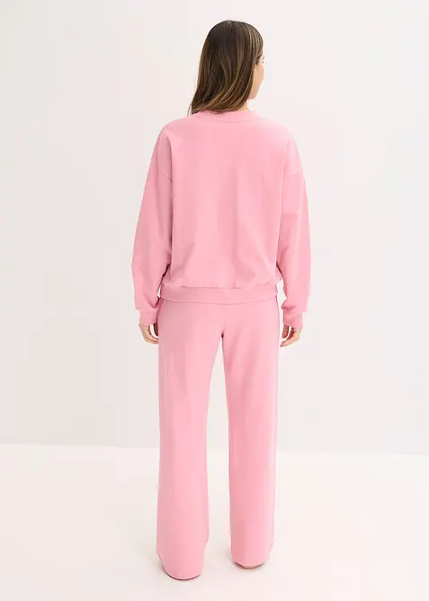 Tuta da casa in felpa con cuciture in rilievo, bonprix