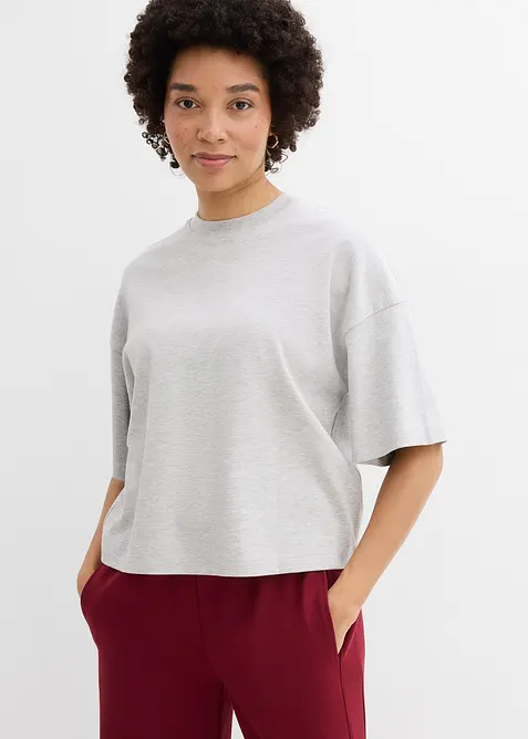 Maxi maglia corta in puro cotone biologico pesante, bonprix