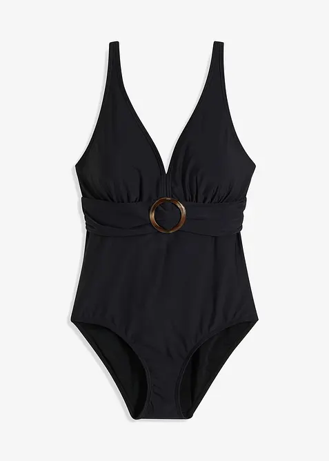 Costume intero con scollatura a V ed effetto modellante leggero, bonprix