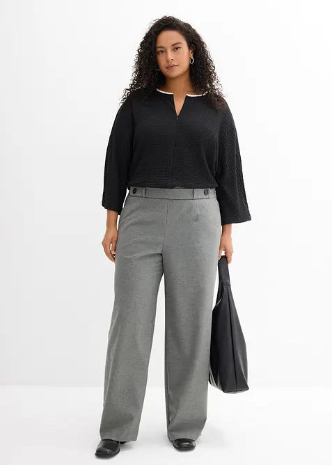 Maxi maglia con profili a contrasto, bonprix