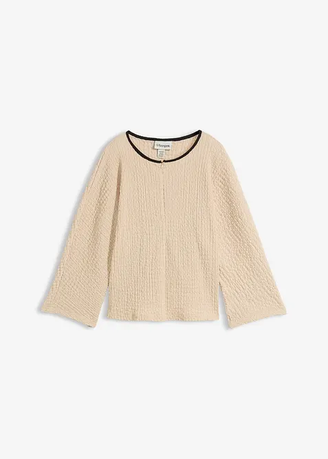 Maxi maglia con profili a contrasto, bonprix