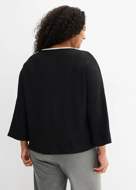 Maxi maglia con profili a contrasto, bonprix