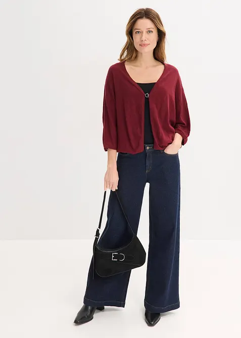 Cardigan in filato fine di puro cotone, bonprix