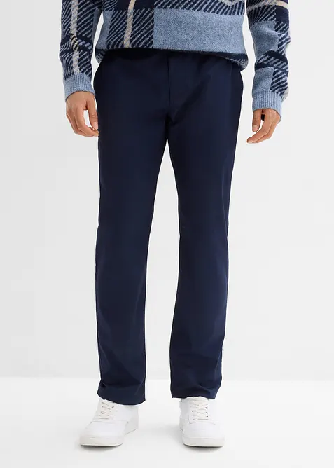 Pantaloni chino regular fit con vita comoda e cintura, straight, bonprix