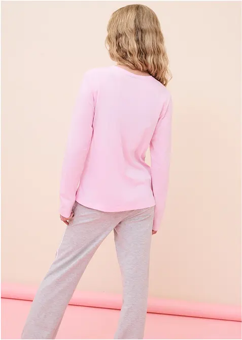 Maglia a maniche lunghe in puro cotone biologico (pacco da 5), bonprix