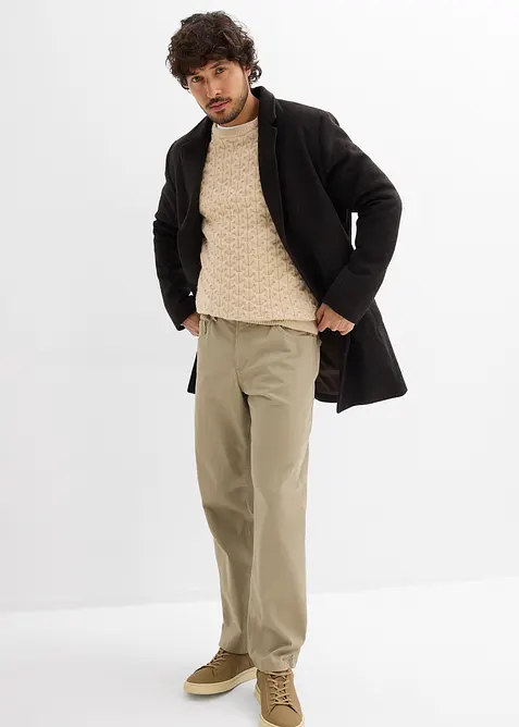 Pantaloni relaxed fit elasticizzati con elastico in vita, straight, bonprix