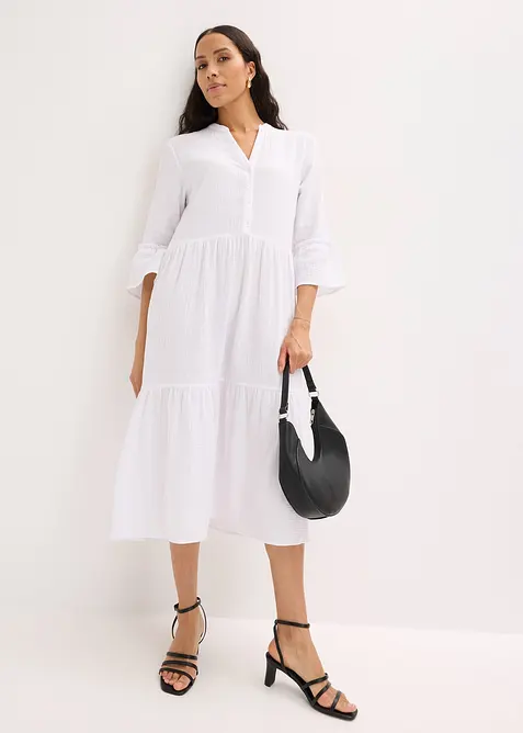 Maglia a maniche lunghe leggermente trasparente, bonprix