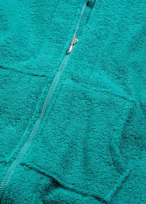 Accappatoio in spugna di cotone biologico con cerniera, bonprix
