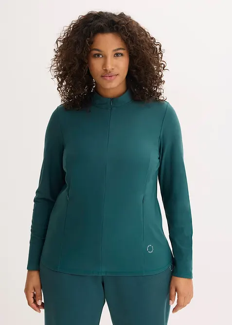 Giacca tecnica termica con mezza cerniera, ad asciugatura rapida, bonprix