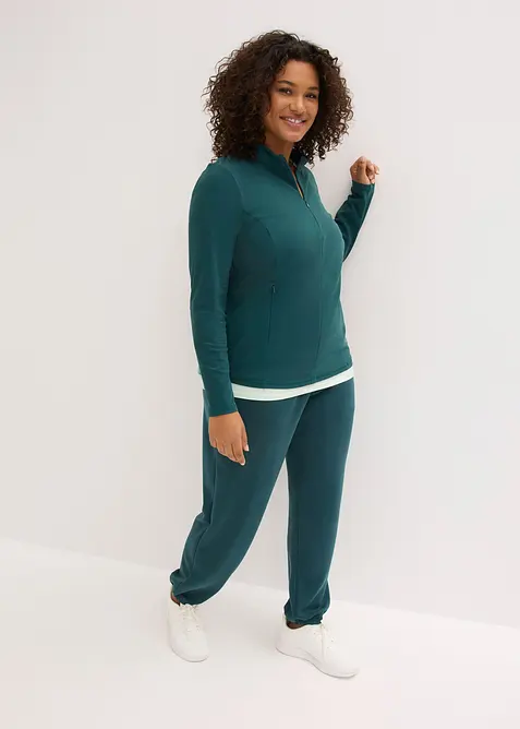 Giacca tecnica termica con mezza cerniera, ad asciugatura rapida, bonprix