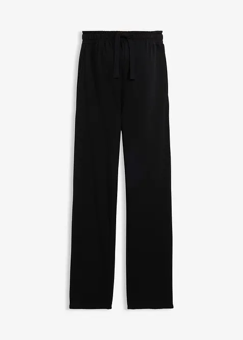 Pantaloni pr&eacute;maman in felpa con fondo regolabile in puro cotone biologico, bonprix