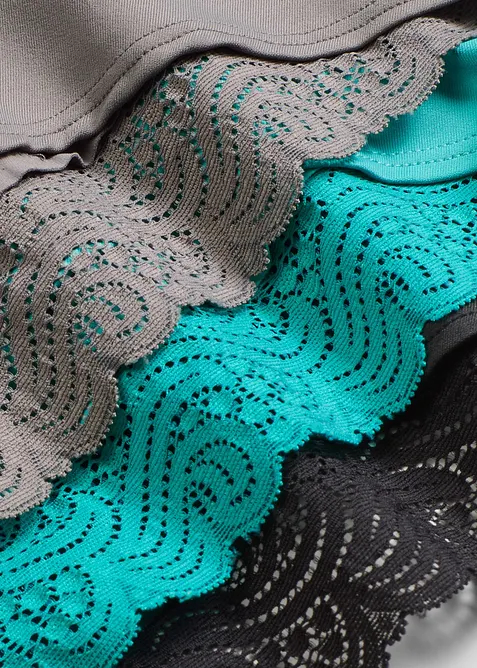 Culotte con pizzo (pacco da 4), bonprix