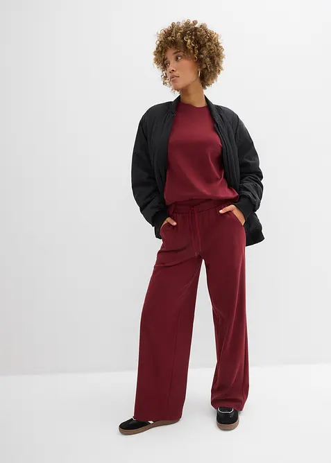 Pantaloni in jersey interlock, bonprix