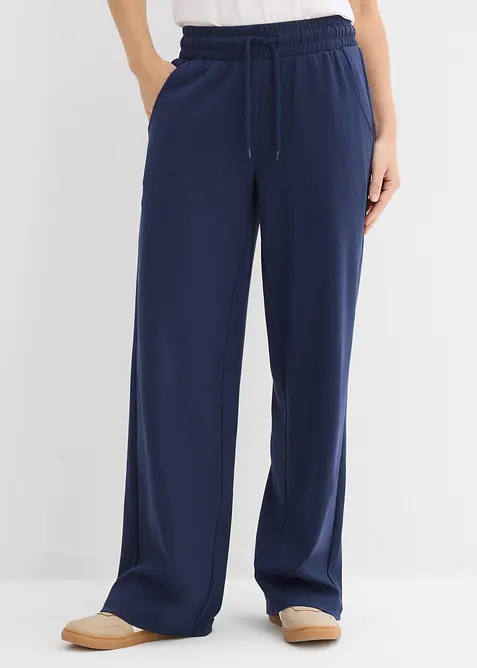 Pantaloni in jersey interlock, bonprix