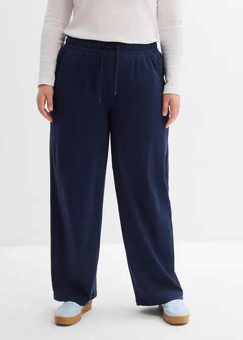 Pantaloni in jersey interlock, bonprix