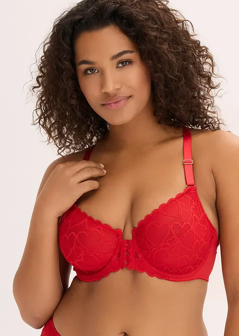Reggiseno con chiusura anteriore e pizzo delicato, bonprix