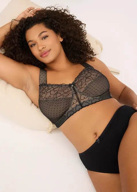 Reggiseno contenitivo senza ferretto con spalline imbottite, bonprix