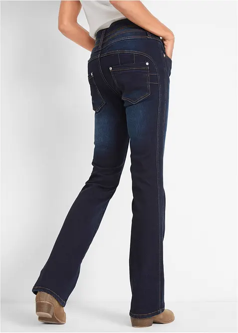 Jeans bootcut modellanti, vita alta, bonprix