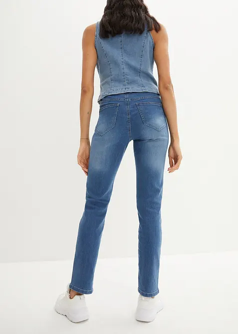 Jeans elasticizzati straight, vita media, bonprix