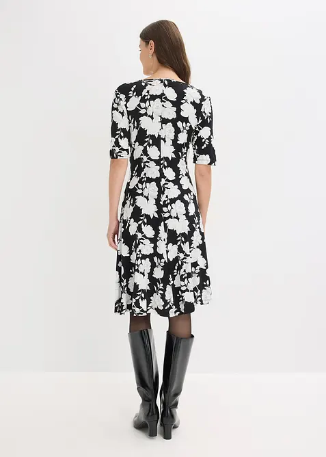 Abito in jersey con drappeggio in misto viscosa morbido, bonprix