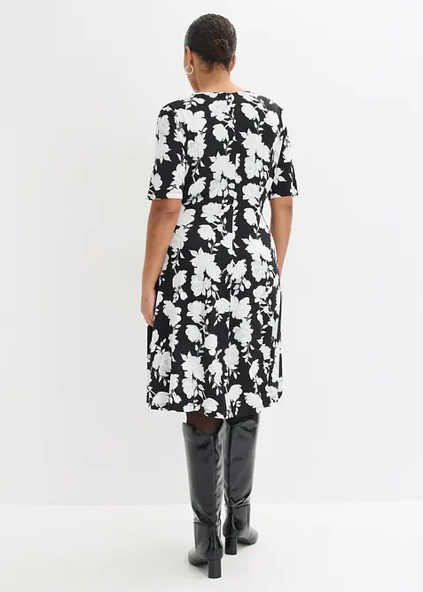 Abito in jersey con drappeggio in misto viscosa morbido, bonprix