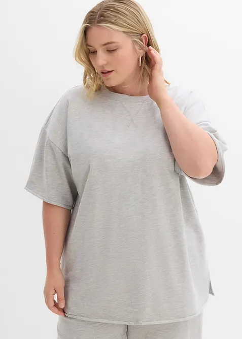 Felpa lunga in puro cotone, bonprix