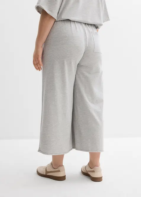 Pantaloni 7/8 in felpa di cotone biologico, bonprix