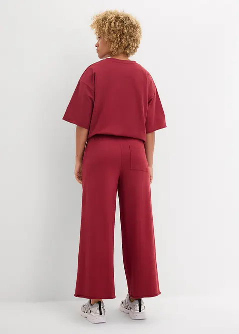 Pantaloni 7/8 in felpa di cotone biologico, bonprix