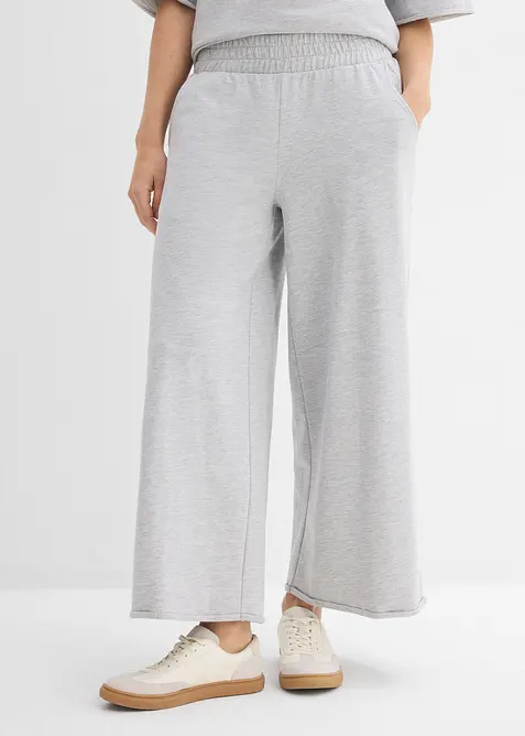 Pantaloni 7/8 in felpa di cotone biologico, bonprix