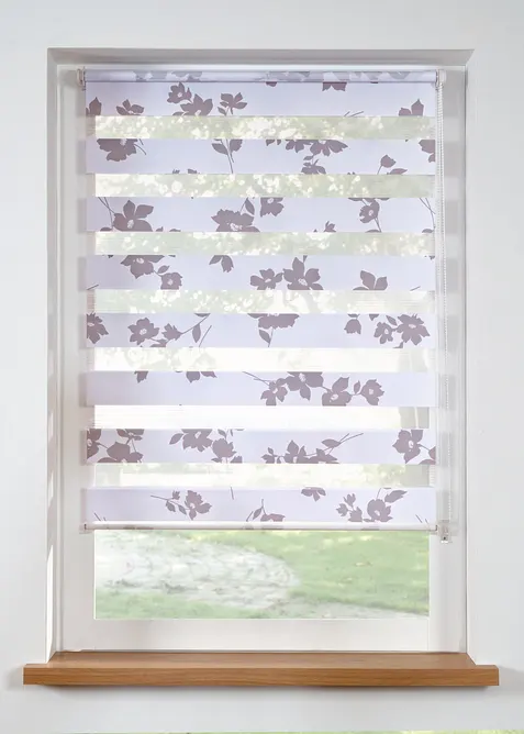 Tenda a rullo doppia con stampa floreale, bonprix