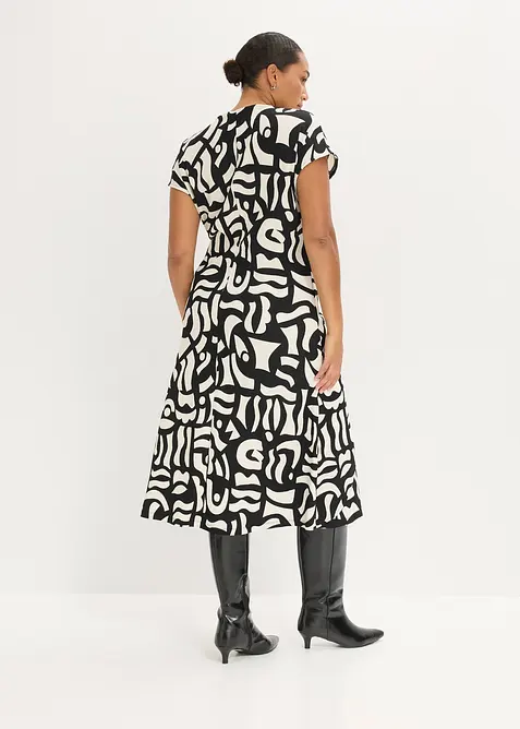 Abito midi in jersey operato, bonprix