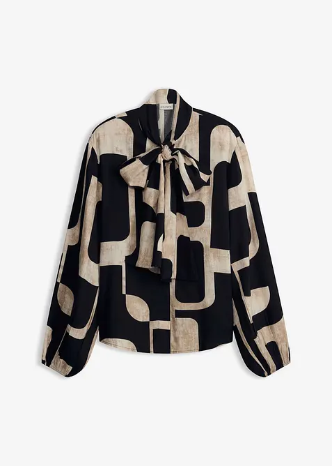 Camicetta con fiocco in viscosa fluente, bonprix