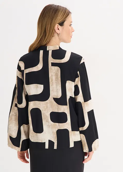 Camicetta con fiocco in viscosa fluente, bonprix