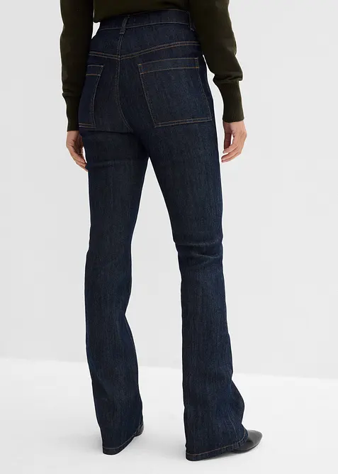 Jeans bootcut con girovita comodo, vita alta, bonprix
