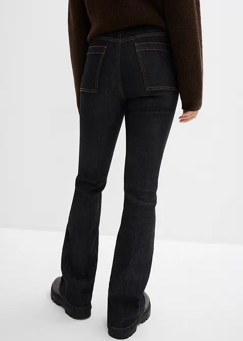 Jeans bootcut con girovita comodo, vita alta, bonprix