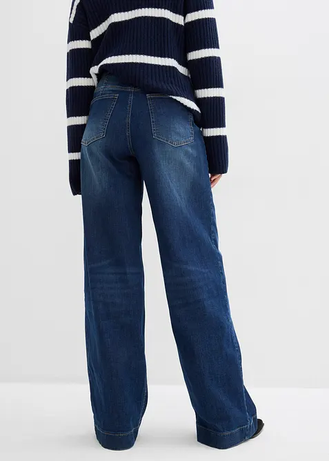 Jeans wide leg full length con girovita comodo, vita alta, bonprix