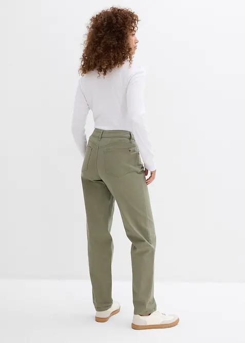 Pantaloni in twill di misto cotone ed elastan, bonprix