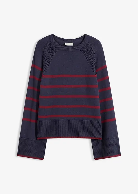 Maglione con righe a contrasto, bonprix