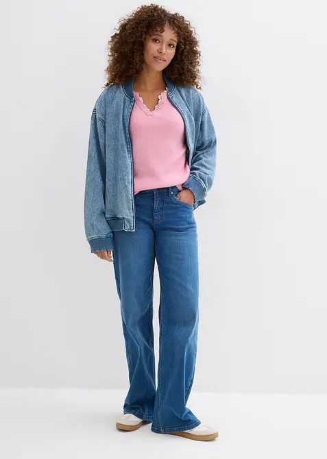 Maglione con inserto in pizzo, bonprix