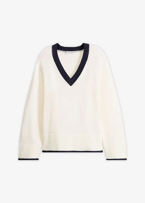 Maglione con righe  a contrasto, bonprix