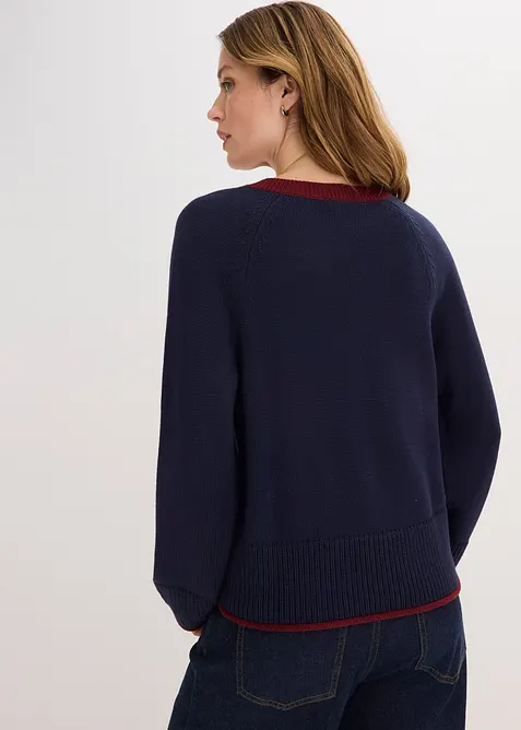 Maglione con righe  a contrasto, bonprix