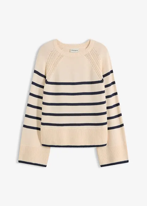 Maglione con righe a contrasto, bonprix