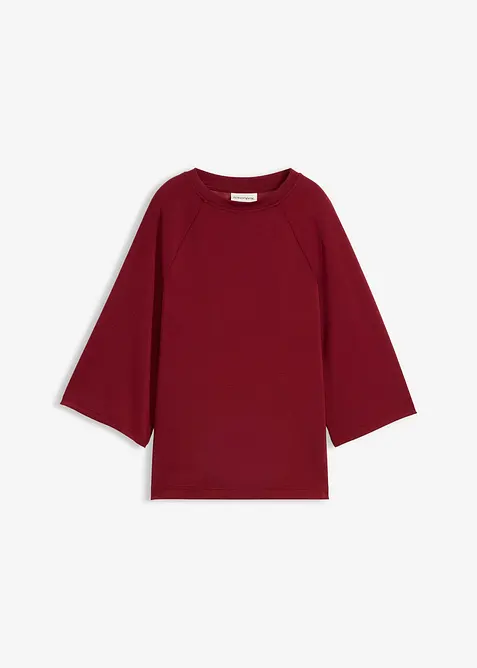 T-shirt boxy effetto neoprene con inserto elastico, bonprix