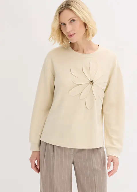 Felpa con applicazione, bonprix