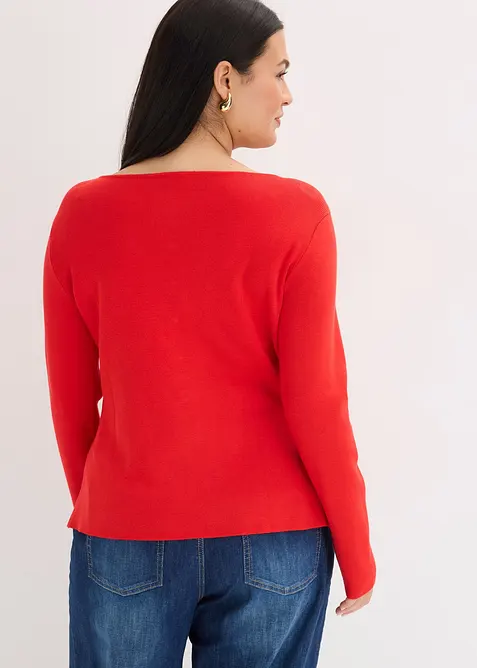 Cardigan con baschina e bottoni decorativi, bonprix