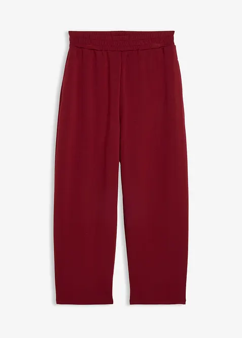 Pantaloni barrel in jersey effetto neoprene, bonprix